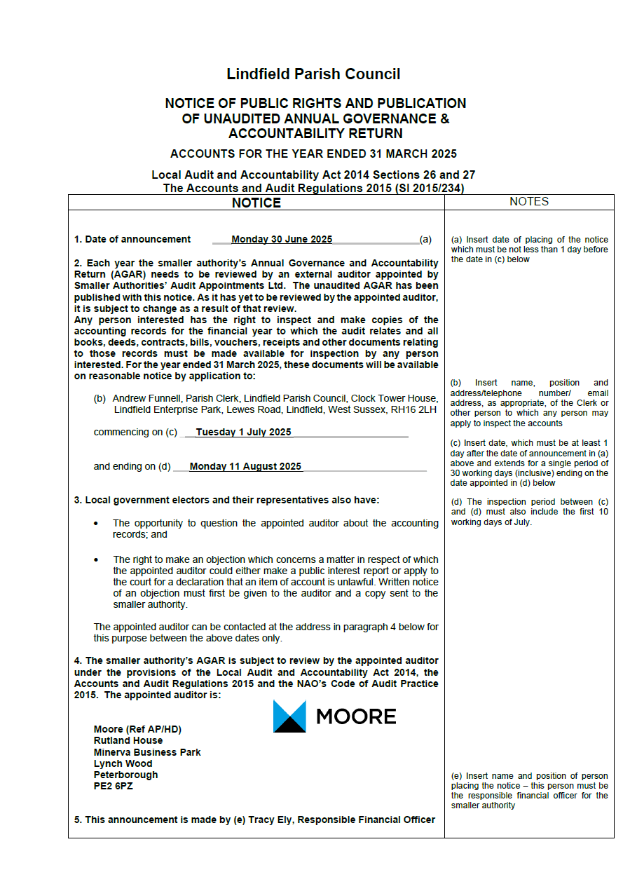 Notice of Public Rights